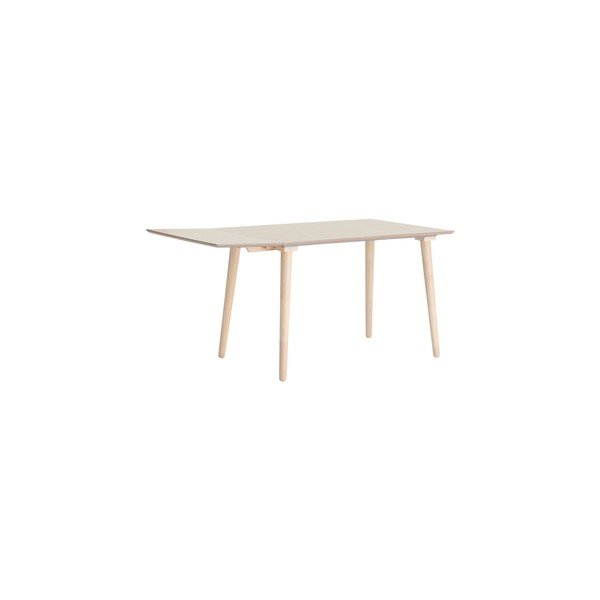 Masă de dining extensibilă cu aspect de lemn de ulm cu blat suplimentar 80x120 cm Jolina – Ellos Home