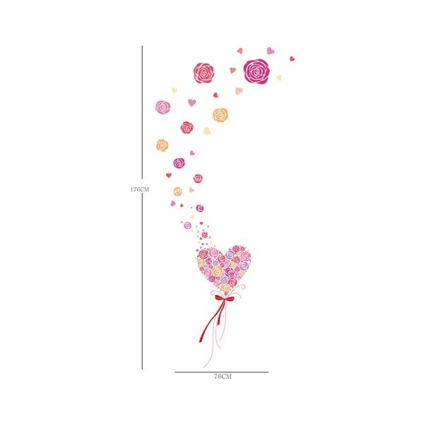 Autocolant  Ambiance Flying Hearts And Roses-image-4