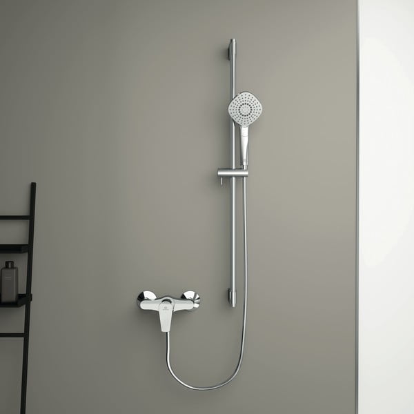 Baterie argintiu-lucios pentru duș/cu montare pe perete Cerafine D – Ideal Standard-image-3
