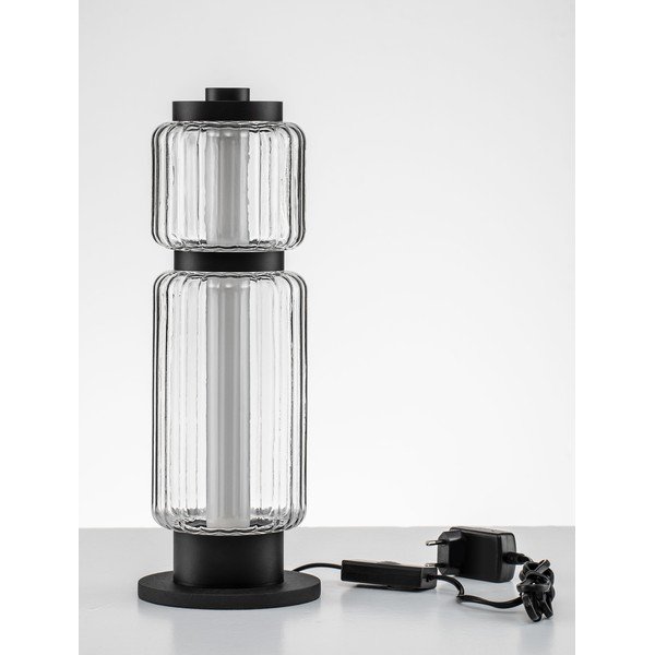 Veioză negru-mat LED din sticlă (înălțime 39 cm) Liesa – Nova Luce-image-4