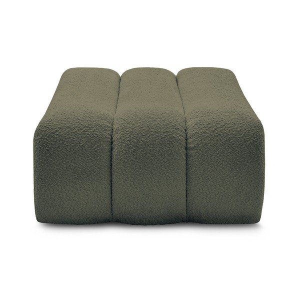 Taburet verde cu tapițerie din țesătură bouclé Azra – Bobochic Paris-image-4