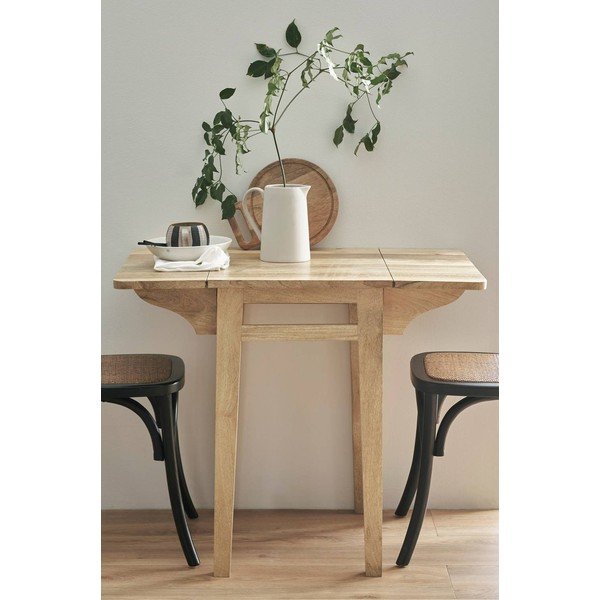 Masă de dining extensibilă din lemn de mango cu blat suplimentar 43,5x60 cm Derri – Ellos Home-image-3