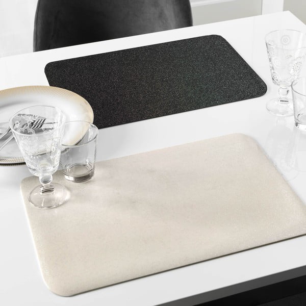 Suport pentru farfurii din plastic 30x44 cm Glitter – douceur d'intérieur-image-1