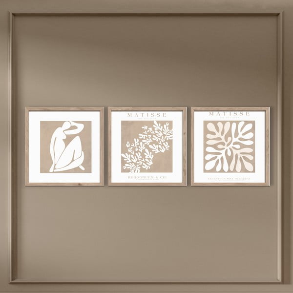 Tablouri 3 buc. 30x30 cm Matisse – Styler-image-3