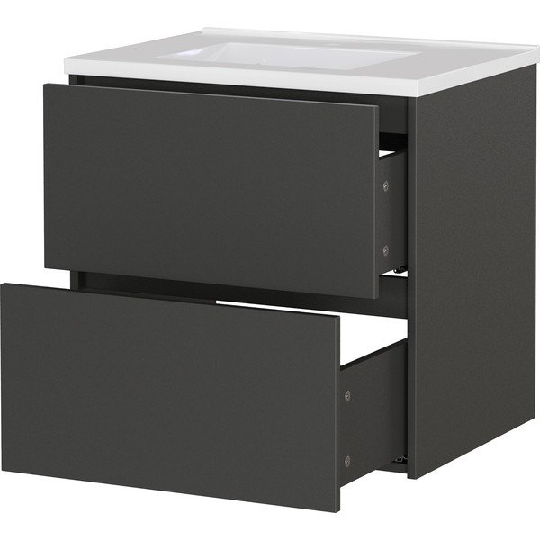 Dulap sub chiuvetă gri antracit suspendat cu aspect mat 61x61 cm Bodera – Germania-image-3