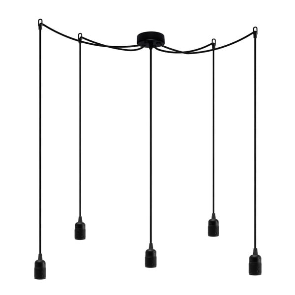 Lampă de tavan 5 cabluri Bulb Attack Uno, negru