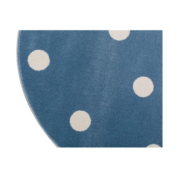 Covor rotund cu puncte KICOTI Blue, ø 100 cm, albastru-image-3