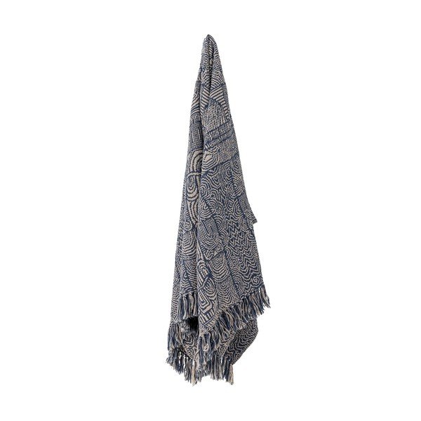 Pătură albastră din amestec de bumbac 130x160 cm Bresso – Bloomingville-image-3