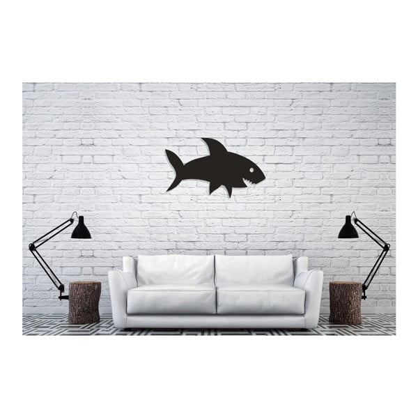 Decoraţiune perete Oyo Concept Shark, 38,5 x 60 cm, negru
