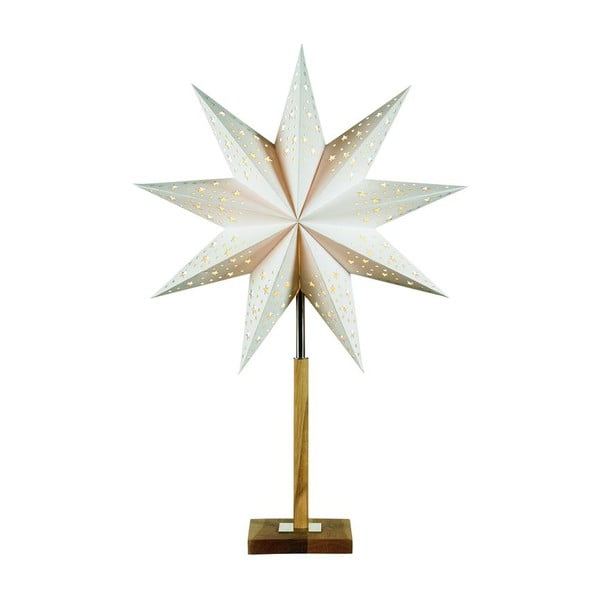 Decorațiune luminoasă albă-maro ø 45 cm  cu model de Crăciun Solvalla – Markslöjd