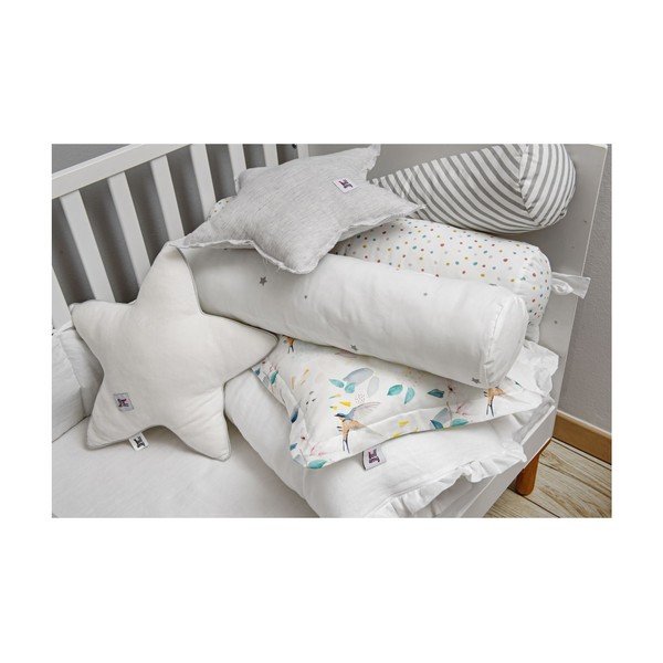 Pernă din bumbac în formă cilindrică pentru copii BELLAMY Stripes, 15 x 70 cm-image-1