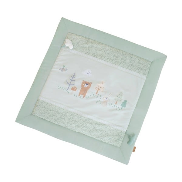 Saltea de joacă pentru copii verde-deschis 100x100 cm Woodland Buddies – Roba