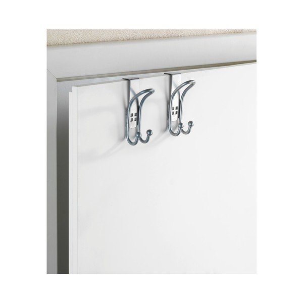 Set 2 cârlige suspendate pentru ușă Wenko Door Hook, argintiu-image-4