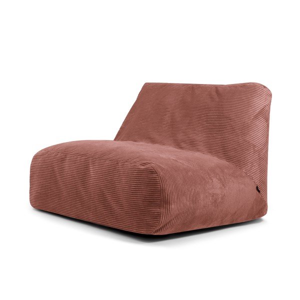 Fotoliu bean bag cărămiziu cu tapițerie din catifea reiată Sofa Tube – SLOWDOWN