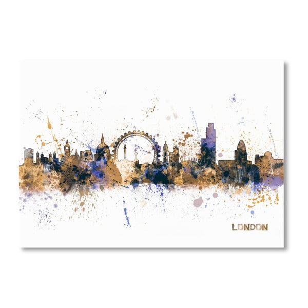 Poster orizont Londra Americanflat London Skyline, 60 x 42 cm
