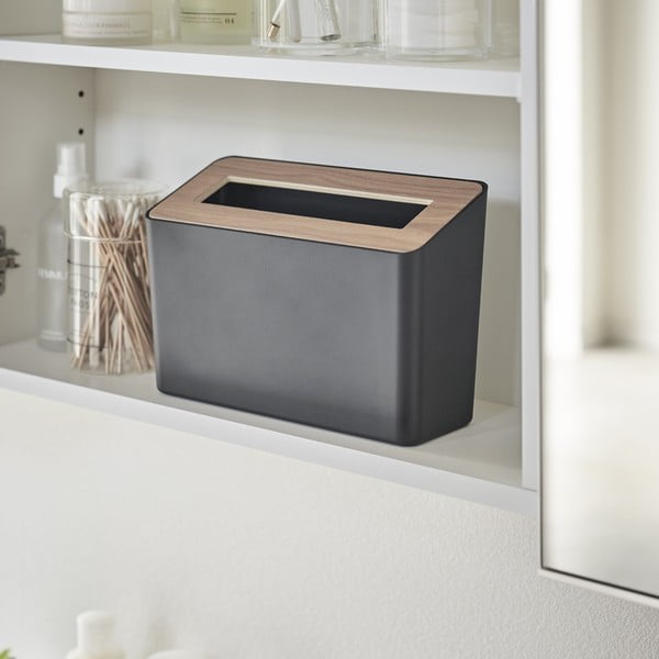 Coș de gunoi de birou Yamazaki Rin, 2,3 l, negru-image-1