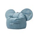 Fotoliu sac catifelat pentru copii The Brooklyn Kids Ears, albastru