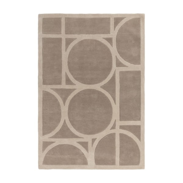 Covor maro deschis din lână 160x230 cm Metro Taupe – Asiatic Carpets