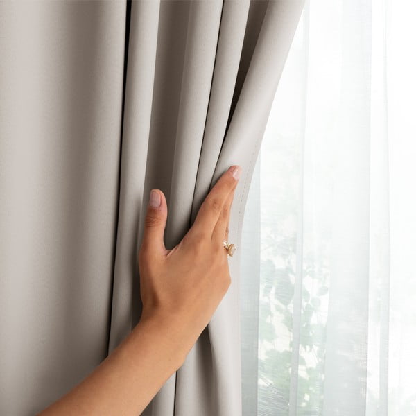 Draperie bej dimout (semi-opacă) 140x270 cm Kierra – Restilo-image-2