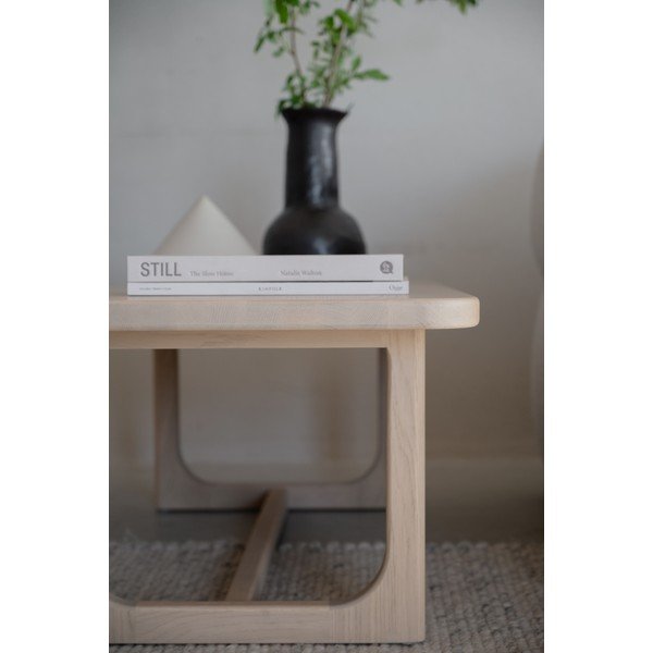 Măsuță de cafea în culoare naturală deschisă cu blat cu aspect de lemn de stejar 50x103 cm Driscoll – Rowico-image-2