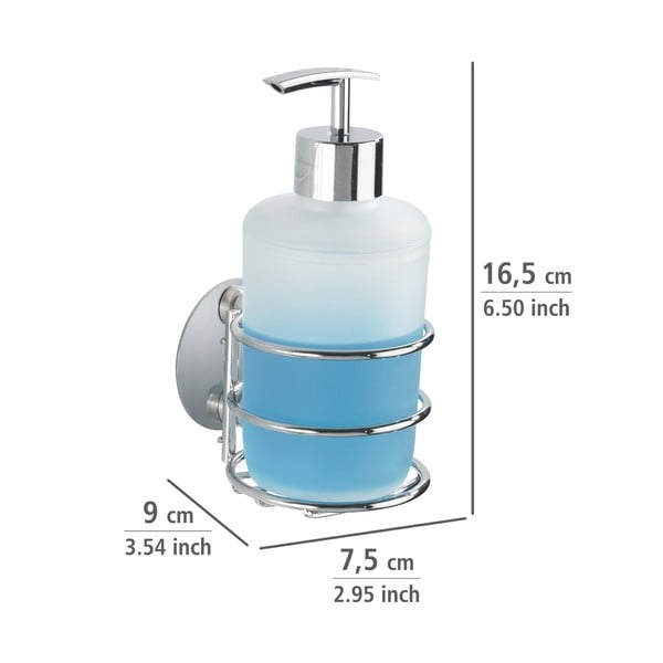 Set de accesorii de baie gri autoadeziv din oțel inoxidabil Turbo-Loc – Wenko-image-3