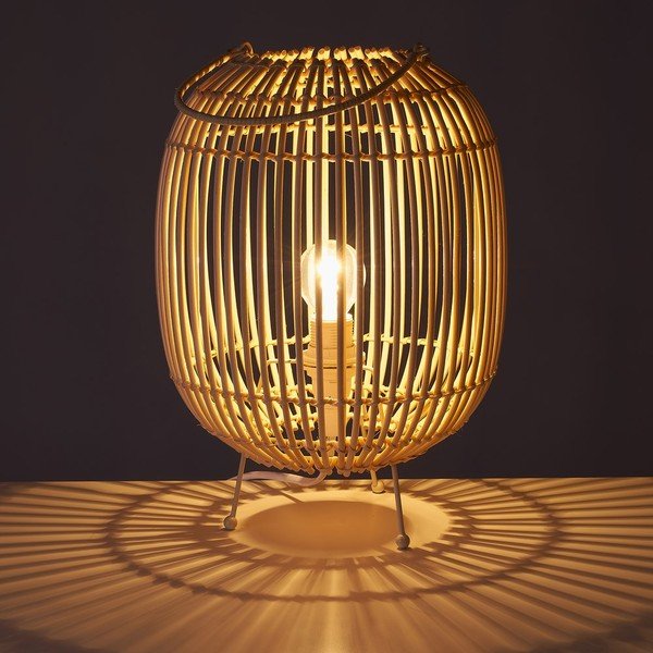 Veioză cu abajur din ratan (înălțime 30,5 cm) Natural Way – Casa Selección-image-1