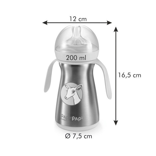 Sticlă termo roz din oțel inoxidabil pentru copii 0,2 l Papu Papi - Tescoma-image-2