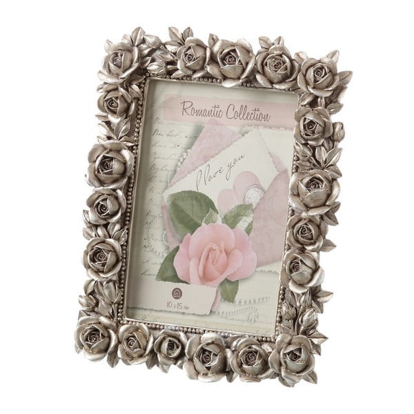 Ramă foto Unimasa Roses, pentru fotografii 10 x 15 cm, argintiu