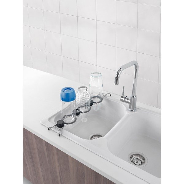 Scurgător de vase argintiu pentru sticle din oțel – Metaltex-image-1