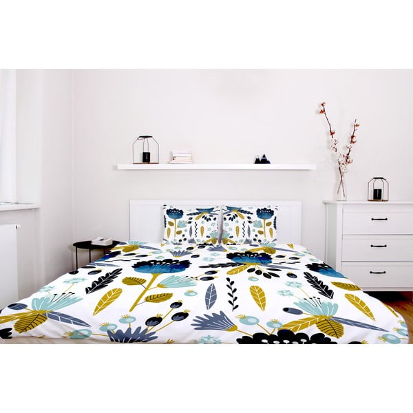 Lenjerie de pat din bumbac satinat Butter Kings Cross the Flower, 200 x 200 cm-image-1