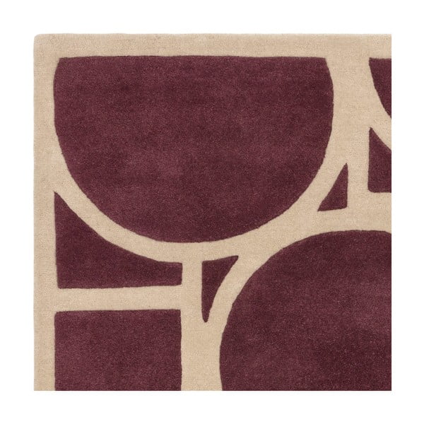 Covor maro închis din lână 200x290 cm Metro Plum – Asiatic Carpets-image-1