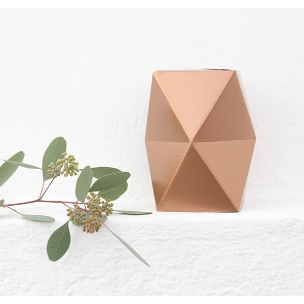 Vază montabilă origami SNUG.Low Copper