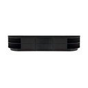 Set TV negru din lemn masiv de pin 206x40 cm Finca – WOOOD