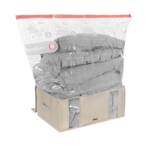 Cutie de depozitare pentru haine din material textil cu vacuum 65x50x27 cm Life – Compactor-image-4