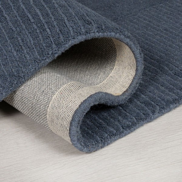 Covor din lână albastru închis Flair Rugs Siena, 160 x 230 cm-image-4