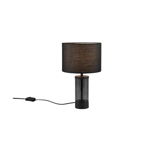 Veioză neagră cu abajur textil (înălțime 33,5 cm) Grazia – Trio-image-1