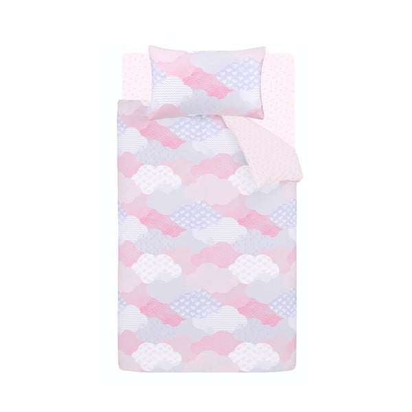 Lenjerie de pat pentru copii, roz, din microfibră pentru pat de o persoană 135x200 cm Soft as a Cloud – Catherine Lansfield