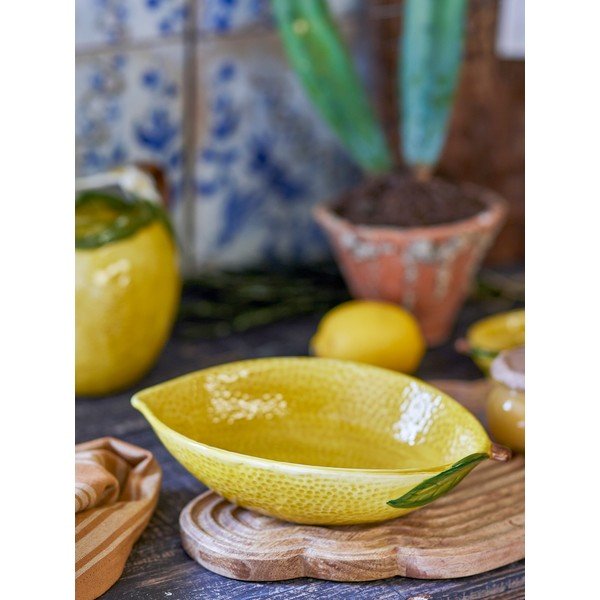 Bol mic galben din gresie 930 ml Limone – Bloomingville-image-1