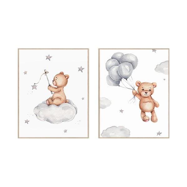 Tablouri pentru copii 2 buc. 30x40 cm Teddy Bears – knor