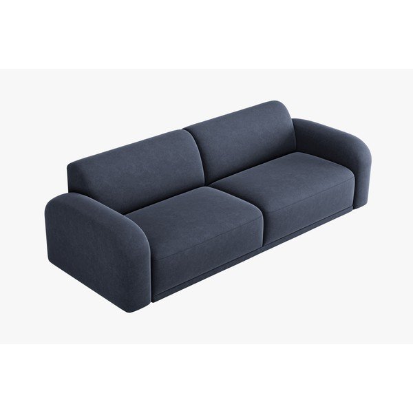 Canapea albastru-închis cu tapițerie din catifea 242 cm Erin – Micadoni Home-image-3