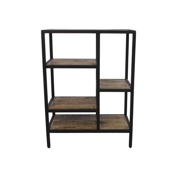 Bibliotecă din lemn de mango HSM collection Levels, înălțime 80 cm