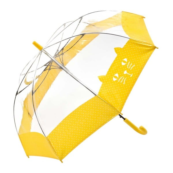 Umbrelă pentru copii cu detalii galbene Chat