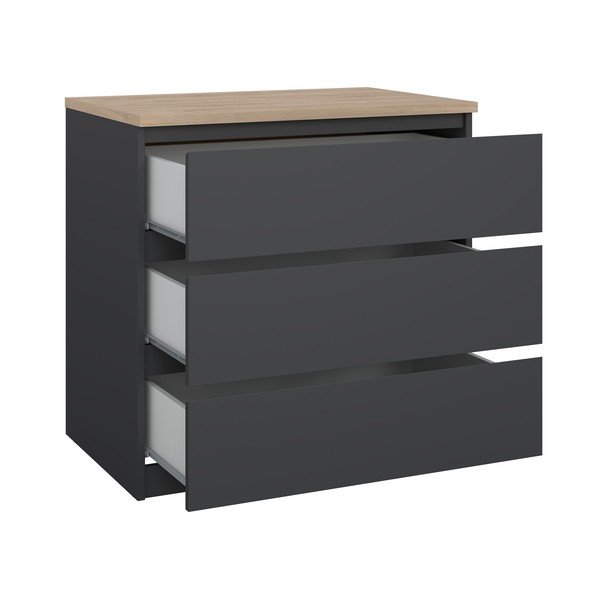Comodă gri închis 77x76x50 cm Naia – Tvilum-image-3