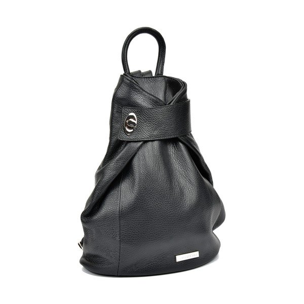 Rucsac din piele Anna Luchini, negru-image-1
