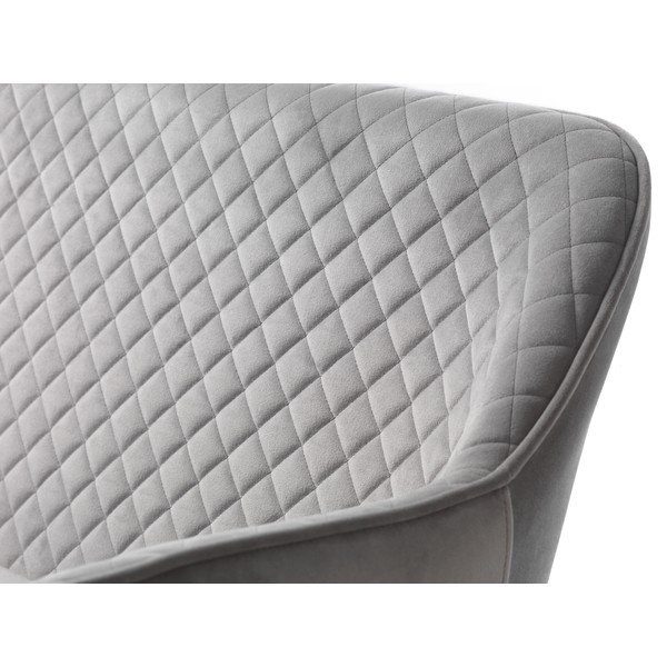 Canapea gri deschis cu tapițerie din catifea 129 cm Berrie – Unique Furniture-image-1