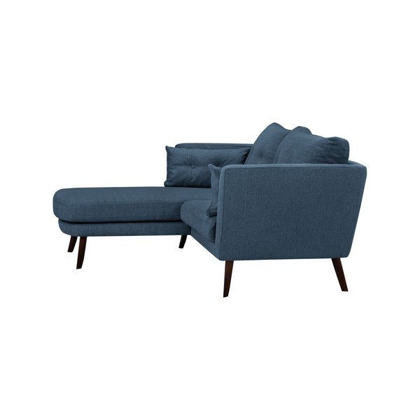 Canapea cu 3 locuri Mazzini Sofas Elena, cu șezlong pe partea stângă, albastru-image-3