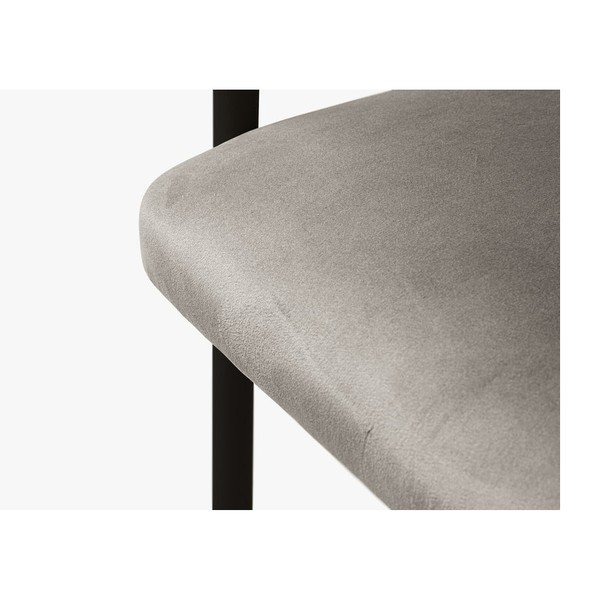 Scaun de living negru/gri cu cotiere tapițat Lea – Micadoni -image-3