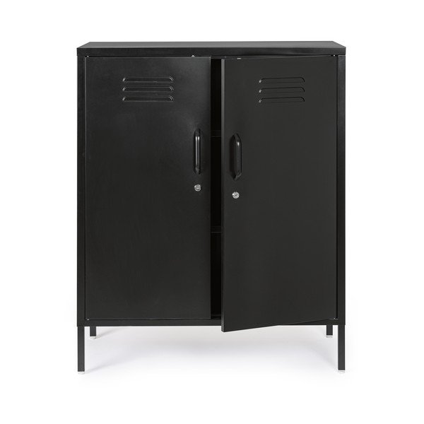 Dulap negru din metal cu încuietoare 80x101,5x40 cm Cambridge – Yes Everyday-image-2
