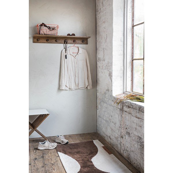 Cuier de perete maro cu raft din lemn de stejar 90 cm Showcase – Mette Ditmer Denmark-image-1