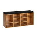 Pantofar în culoare naturală cu bancă cu aspect de lemn exotic Loft – Wenko